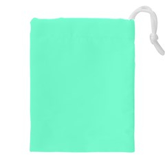 Color Aquamarine Drawstring Pouch (5xl) by Kultjers