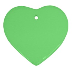 Color Light Green Heart Ornament (two Sides) by Kultjers