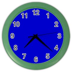 Color Medium Blue Color Wall Clock by Kultjers