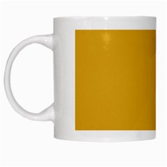 Color Goldenrod White Mugs by Kultjers