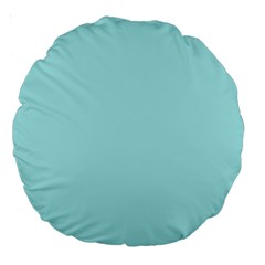 Color Pale Turquoise Large 18  Premium Round Cushions by Kultjers