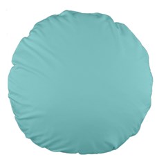 Color Pale Turquoise Large 18  Premium Flano Round Cushions by Kultjers