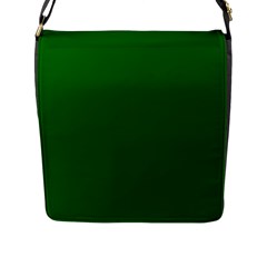 Color Dark Green Flap Closure Messenger Bag (l) by Kultjers