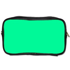 Color Medium Spring Green Toiletries Bag (two Sides)