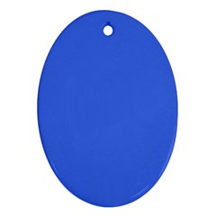 Color Royal Blue Oval Ornament (two Sides) by Kultjers