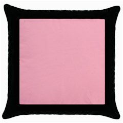 Color Light Pink Throw Pillow Case (black) by Kultjers
