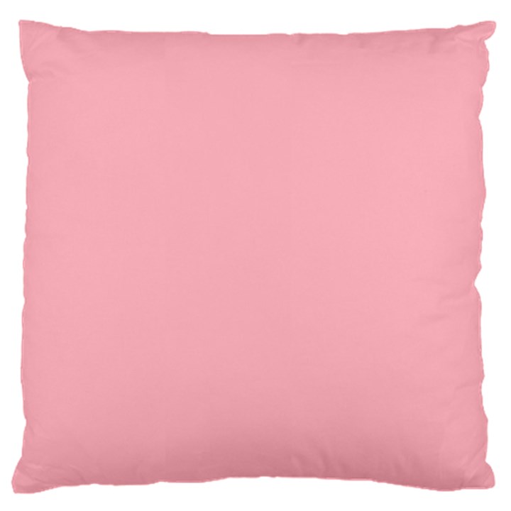 Color Light Pink Large Flano Cushion Case (Two Sides)