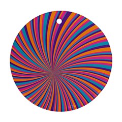 Psychedelic Groovy Pattern 2 Ornament (round) by designsbymallika