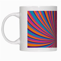 Psychedelic Groovy Pattern 2 White Mugs by designsbymallika