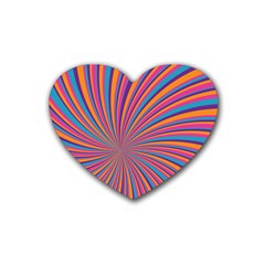 Psychedelic Groovy Pattern 2 Heart Coaster (4 pack) 