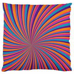 Psychedelic Groovy Pattern 2 Large Cushion Case (one Side) by designsbymallika