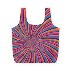 Psychedelic Groovy Pattern 2 Full Print Recycle Bag (m) by designsbymallika