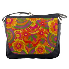 Geometric Floral Pattern Messenger Bag by designsbymallika