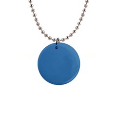 Color Steel Blue 1  Button Necklace by Kultjers