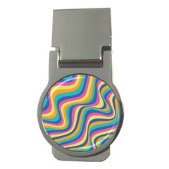 Psychedelic Groocy Pattern Money Clips (round)  by designsbymallika