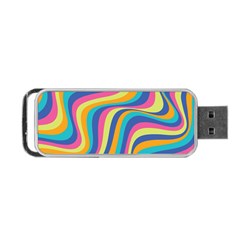 Psychedelic Groocy Pattern Portable Usb Flash (one Side) by designsbymallika