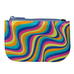 Psychedelic Groocy Pattern Large Coin Purse by designsbymallika