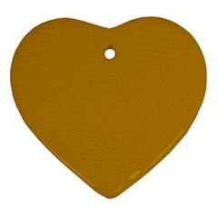 Color Dark Goldenrod Heart Ornament (two Sides) by Kultjers