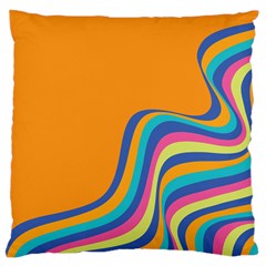 Psychedelic-groovy-pattern Large Cushion Case (one Side) by designsbymallika