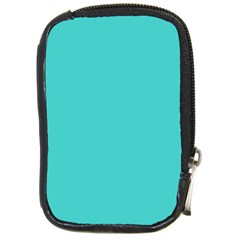 Color Medium Turquoise Compact Camera Leather Case by Kultjers