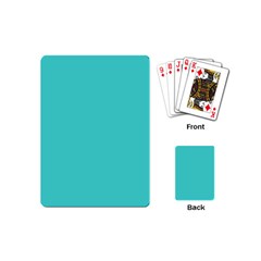 Color Medium Turquoise Playing Cards Single Design (mini) by Kultjers