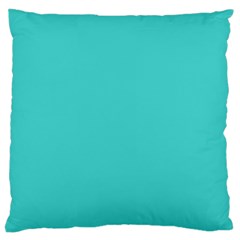 Color Medium Turquoise Large Cushion Case (two Sides) by Kultjers