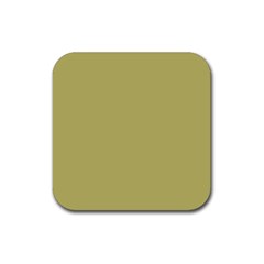 Color Dark Khaki Rubber Coaster (square)  by Kultjers