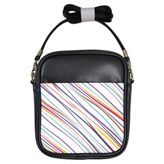 Beautiful Stripes Girls Sling Bag by designsbymallika