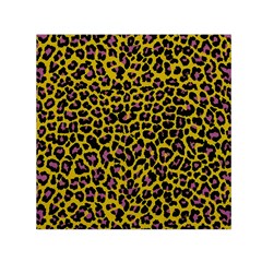 Pattern Leopard Yellow Fur Small Satin Scarf (square)