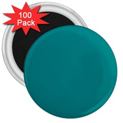 Color Dark Cyan 3  Magnets (100 Pack) by Kultjers