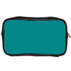 Color Dark Cyan Toiletries Bag (two Sides)