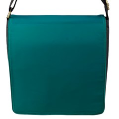 Color Dark Cyan Flap Closure Messenger Bag (s) by Kultjers