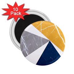 Abstrait Triangles Jaune/bleu/gris 2 25  Magnets (10 Pack)  by kcreatif