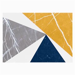Abstrait Triangles Jaune/bleu/gris Large Glasses Cloth (2 Sides)