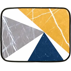 Abstrait Triangles Jaune/bleu/gris Fleece Blanket (mini) by kcreatif