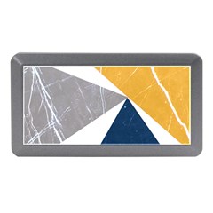 Abstrait Triangles Jaune/bleu/gris Memory Card Reader (mini) by kcreatif