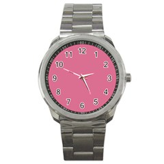 Color Pale Violet Red Sport Metal Watch