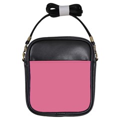 Color Pale Violet Red Girls Sling Bag