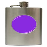 Color Blue Violet Hip Flask (6 oz) Front