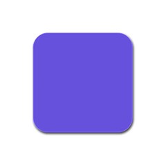 Color Medium Slate Blue Rubber Square Coaster (4 Pack)  by Kultjers