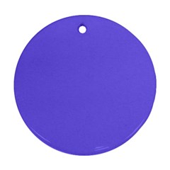 Color Medium Slate Blue Round Ornament (two Sides) by Kultjers