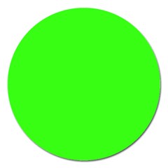 Color Neon Green Magnet 5  (round) by Kultjers