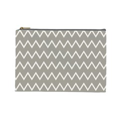 Chevroncolorstaupebeige76 Cosmetic Bag (large)