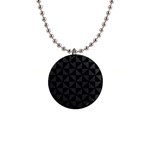 Abstraittrianglesnoir 1  Button Necklace Front