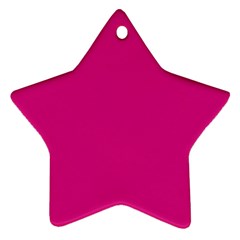 Color Barbie Pink Star Ornament (two Sides) by Kultjers