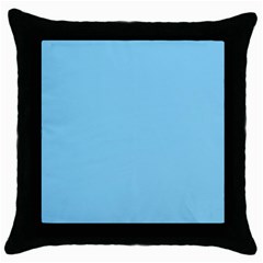 Color Baby Blue Throw Pillow Case (Black)