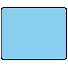 Color Baby Blue Double Sided Fleece Blanket (Medium) 