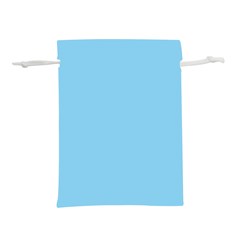 Color Baby Blue Lightweight Drawstring Pouch (M)