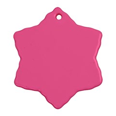 Color French Pink Snowflake Ornament (two Sides) by Kultjers