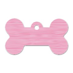 Pink Knitted Pattern Dog Tag Bone (two Sides) by goljakoff